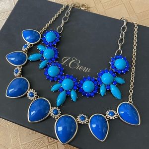 ❤️ Dazzling 2 JCrew Blue tone Designer Necklaces